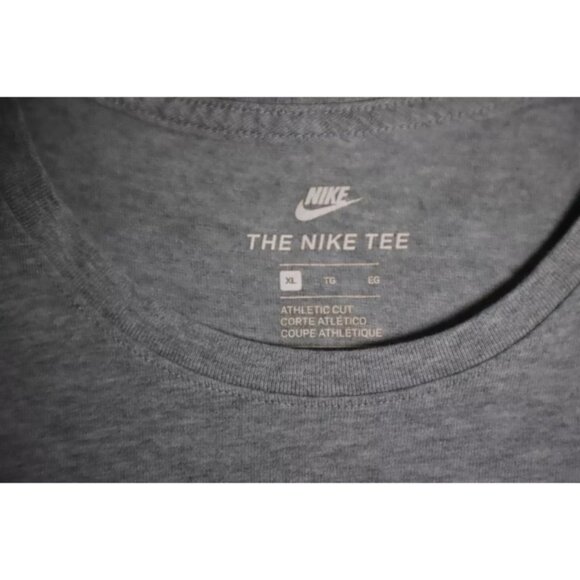 Nike Air T-Shirt Men XL Gray Activewear Athletic Cut Spell Out Swoosh Stich Logo - Picture 6 of 10